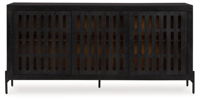 Vallisburg - Black / Natural - Accent Cabinet - Image 3