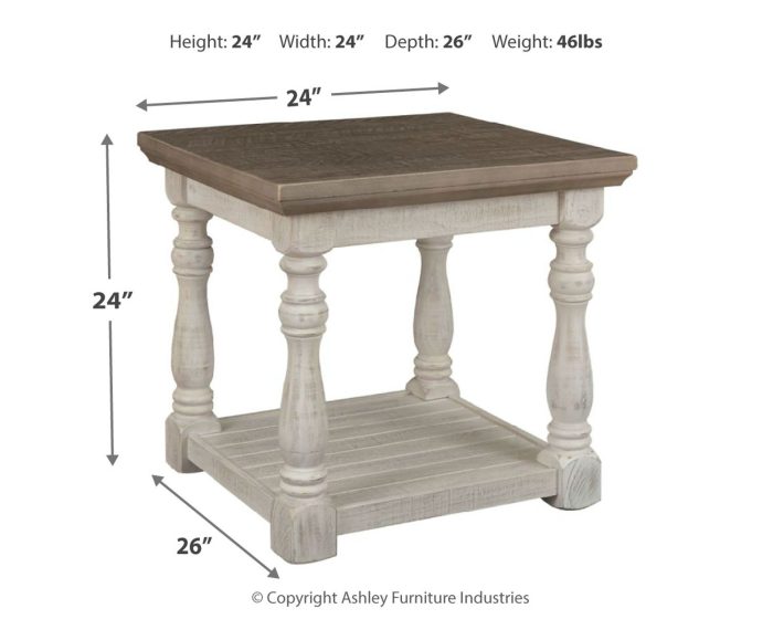Havalance - Gray / White - Rectangular End Table - Image 2