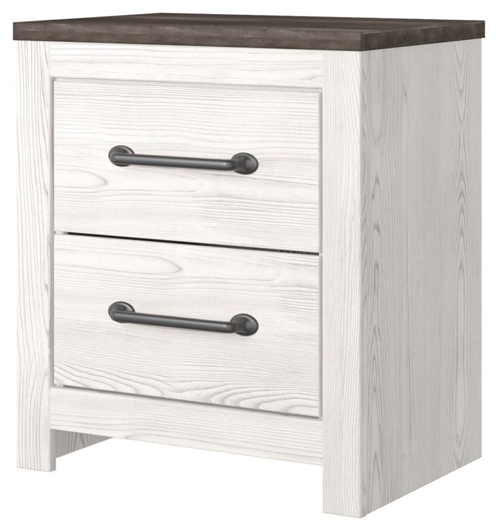Gerridan - White / Gray - Two Drawer Night Stand - Image 2