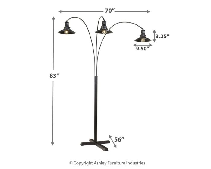 Sheriel - Black - Metal Arc Lamp - Image 2