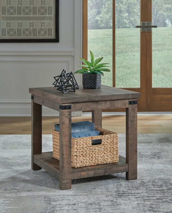 Hollum - Rustic Brown - Square End Table - Image 3