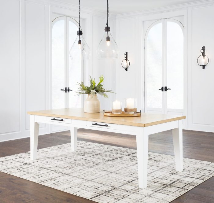 Ashbryn - White / Natural - Rectangular Dining Room Table - Image 2
