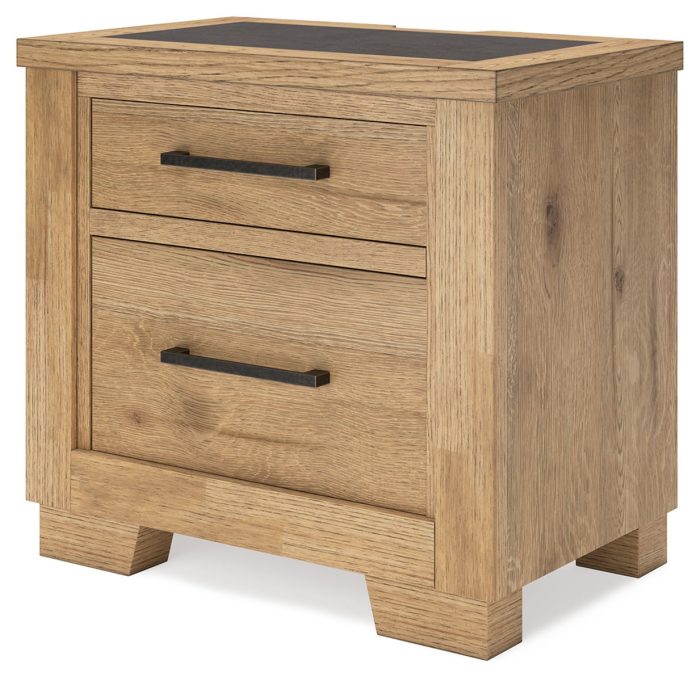 Galliden - Light Brown - Two Drawer Night Stand - Image 3