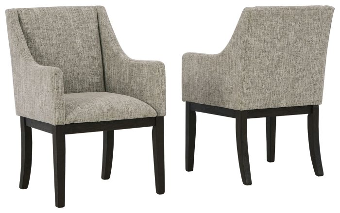 Burkhaus - Beige / Dark Brown - Dining UPH Arm Chair (Set of 2) - Image 3