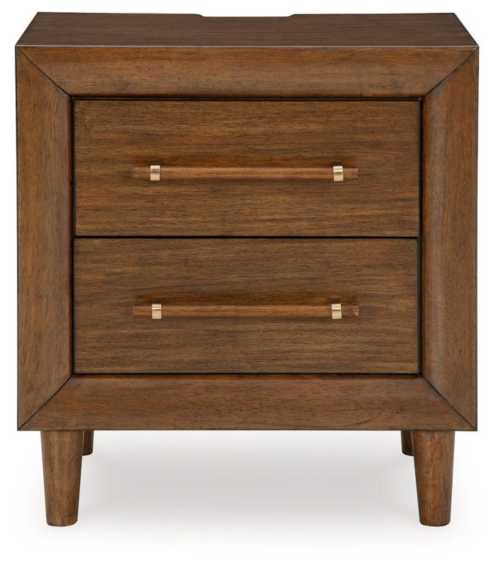 Lyncott - Brown - Two Drawer Night Stand - Image 2