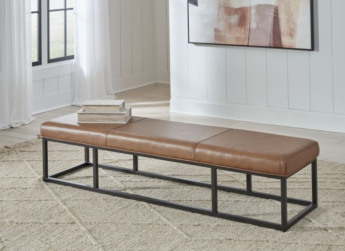 Joston - Caramel - Accent Bench - Image 2