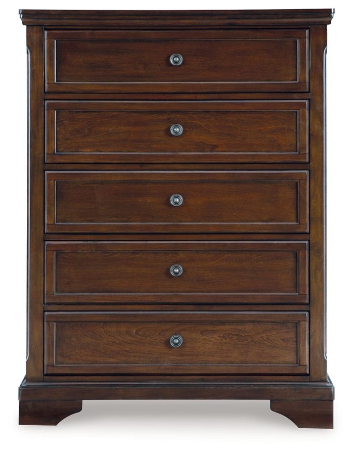 Trellington - Brown - Five Drawer Chest - Image 2