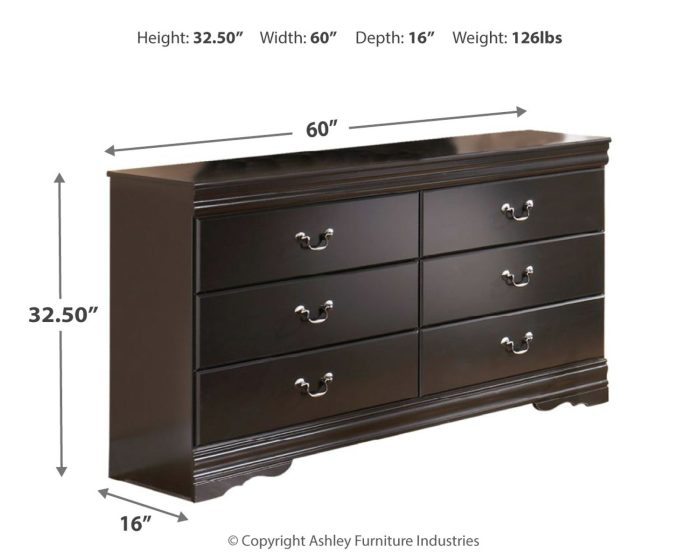 Huey Vineyard - Black - Six Drawer Dresser - Image 2