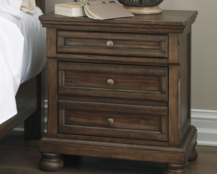 Flynnter - Medium Brown - Two Drawer Night Stand - Image 4