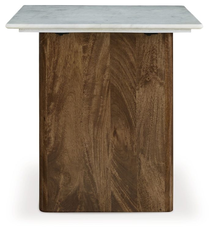 Isanti - Light Brown / White - Rectangular End Table - Image 4