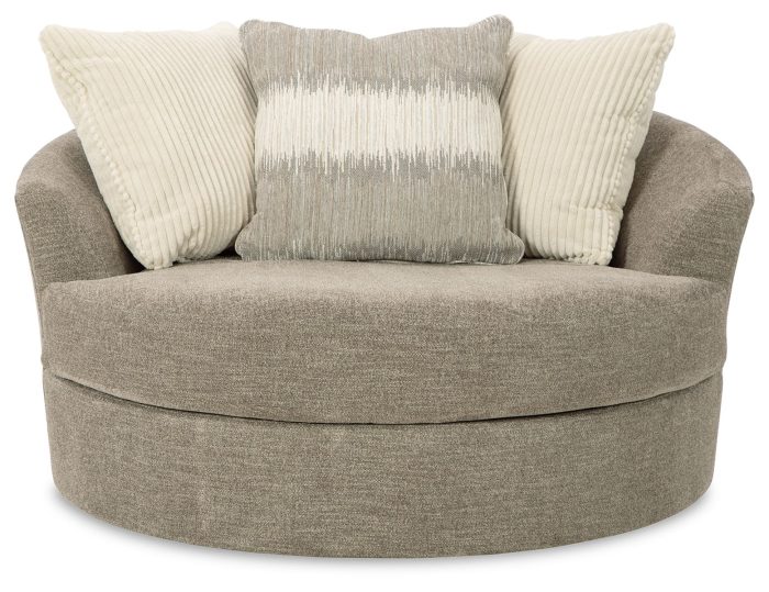 Creswell - Stone - Oversized Swivel Accent Chair - Image 2