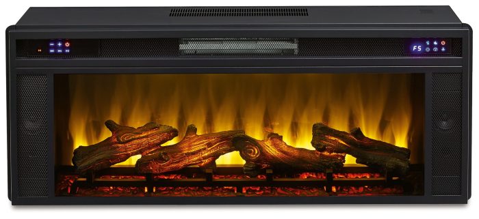Entertainment Accessories - Black - Fireplace Insert - Rectangular - Image 2