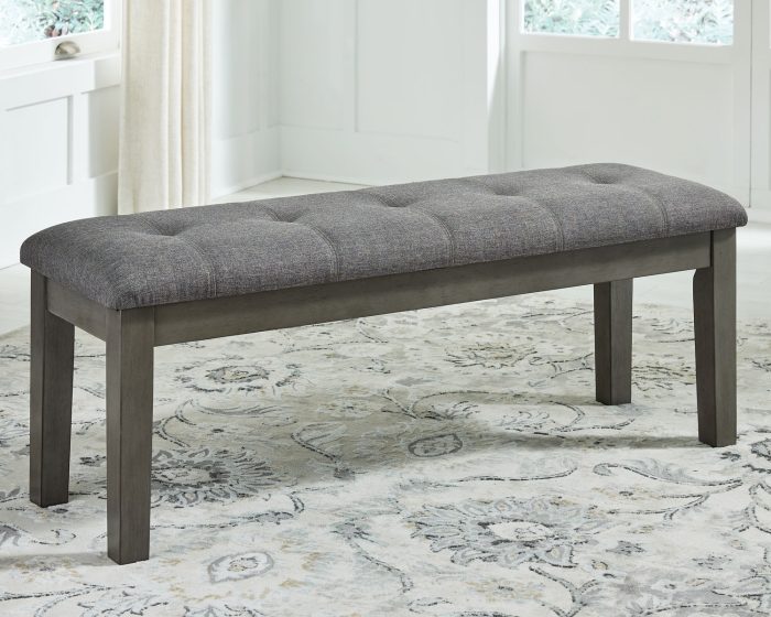 Hallanden - Black / Gray - Large UPH Dining Room Bench - Image 4