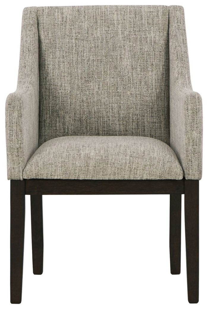 Burkhaus - Beige / Dark Brown - Dining UPH Arm Chair (Set of 2) - Image 4