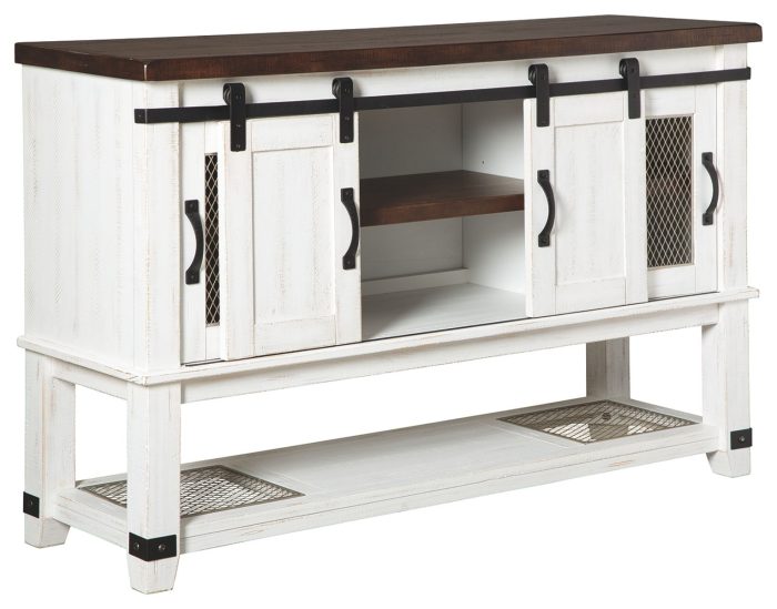 Valebeck - White / Brown - Dining Room Server - Image 2