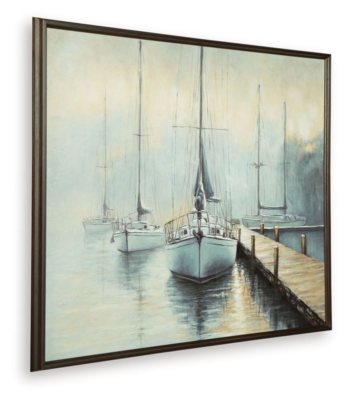 Worthney - Blue / White / Brown - Wall Art - Image 3