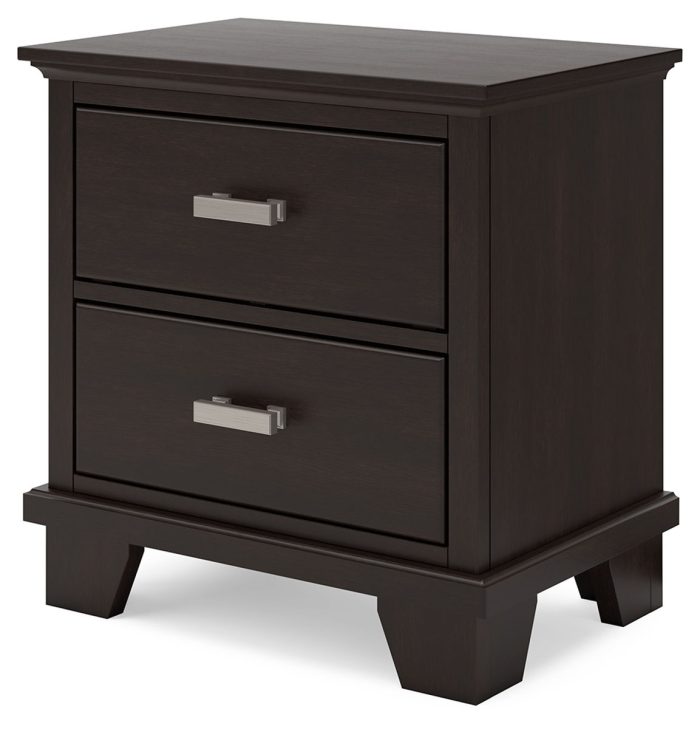 Covetown - Dark Brown - Two Drawer Night Stand - Image 3