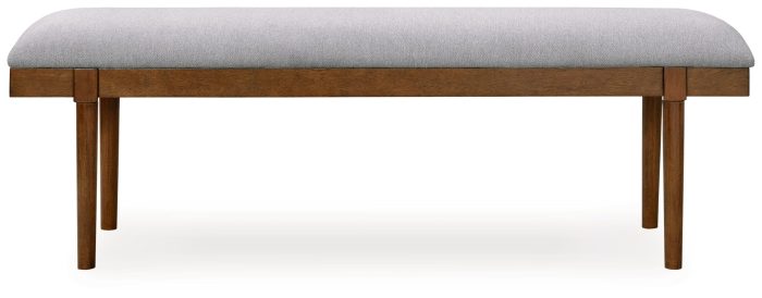 Lyncott - Gray / Brown - Large Upholstered Dining Room Bench - Image 3