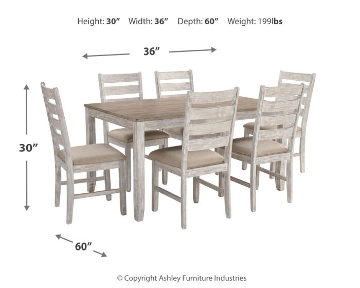 Skempton - White - Dining Room Table Set (Set of 7) - Image 3