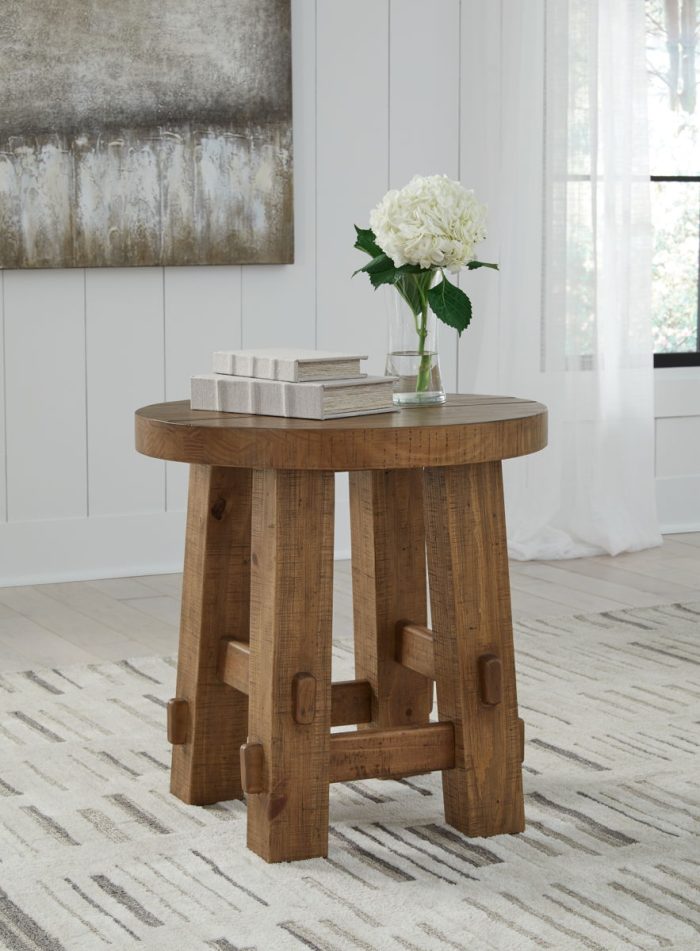 Mackifeld - Warm Brown - Round End Table - Image 3