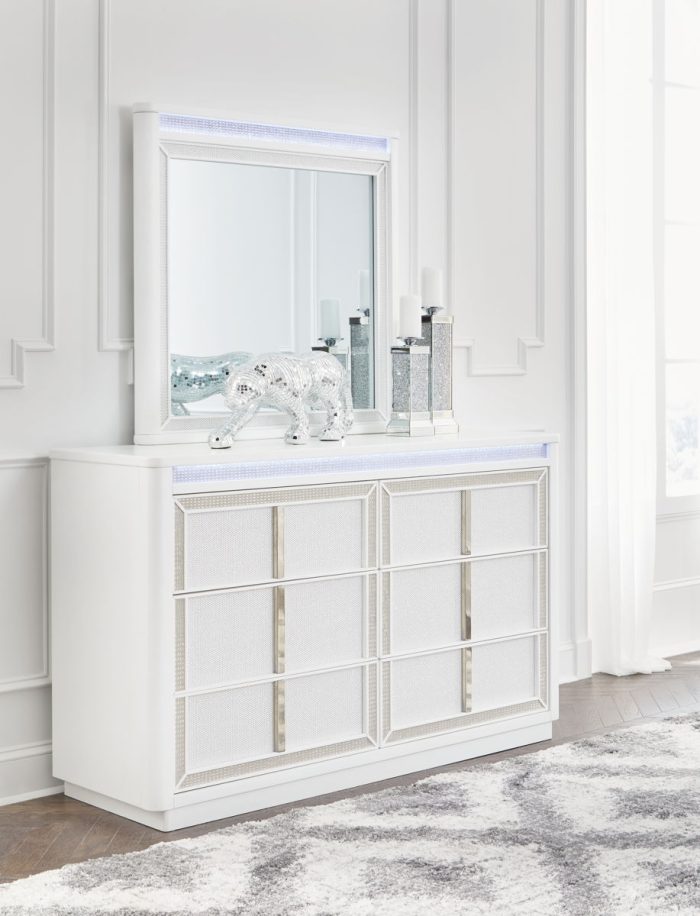 Chalanna - White - Dresser And Mirror - Image 4