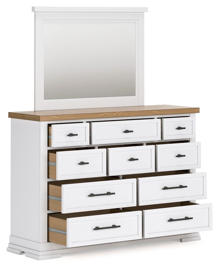 Ashbryn - White / Natural - Dresser And Mirror - Image 2