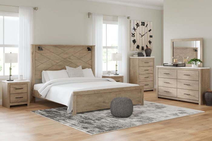 Senniberg - Panel Bed With Sconces - Image 4