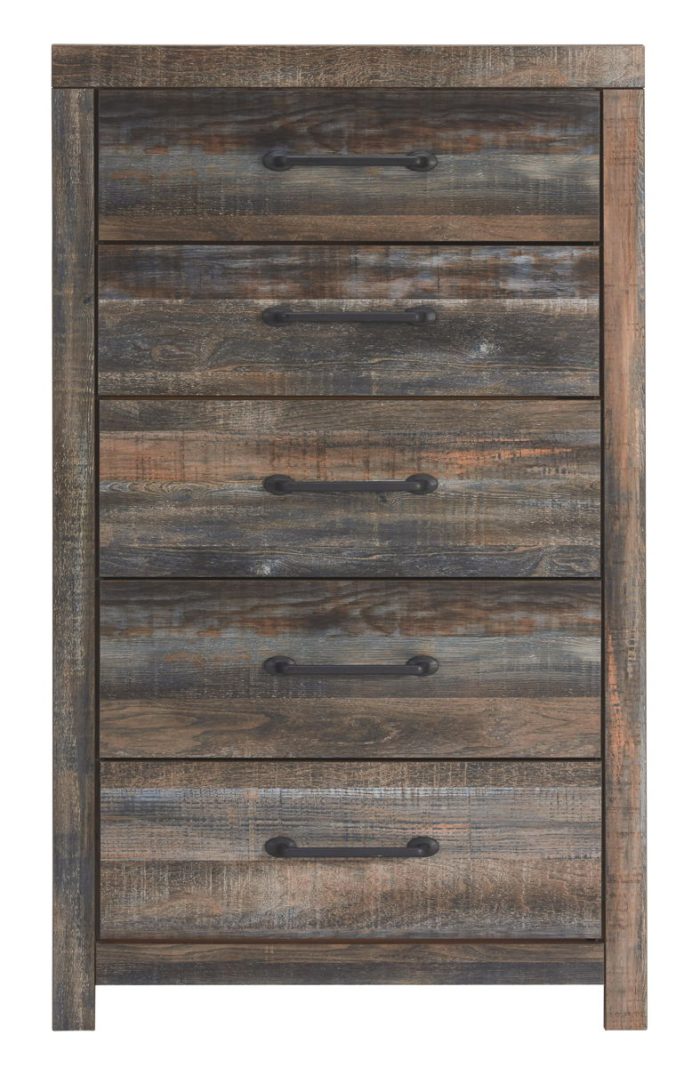 Drystan - Brown / Beige - Five Drawer Chest - Image 2