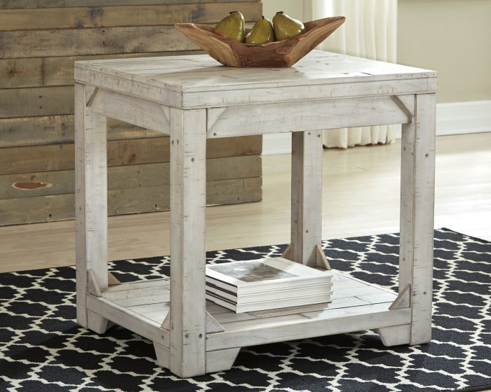 Fregine - Whitewash - Rectangular End Table - Image 3
