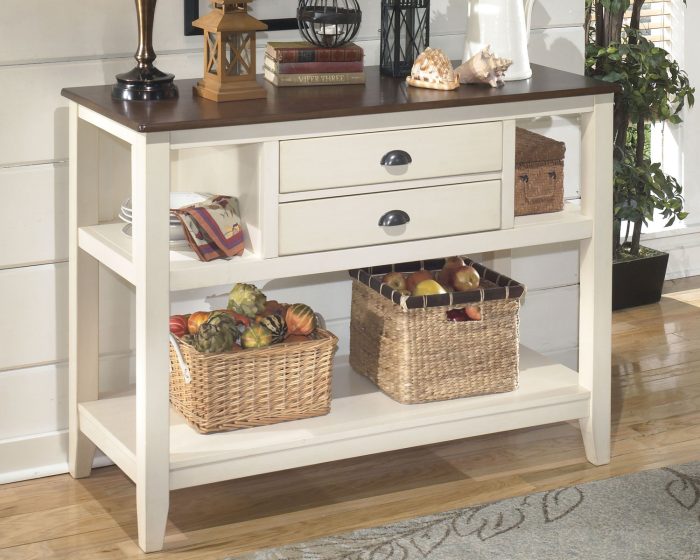 Whitesburg - Brown / Cottage White - Dining Room Server - Image 2