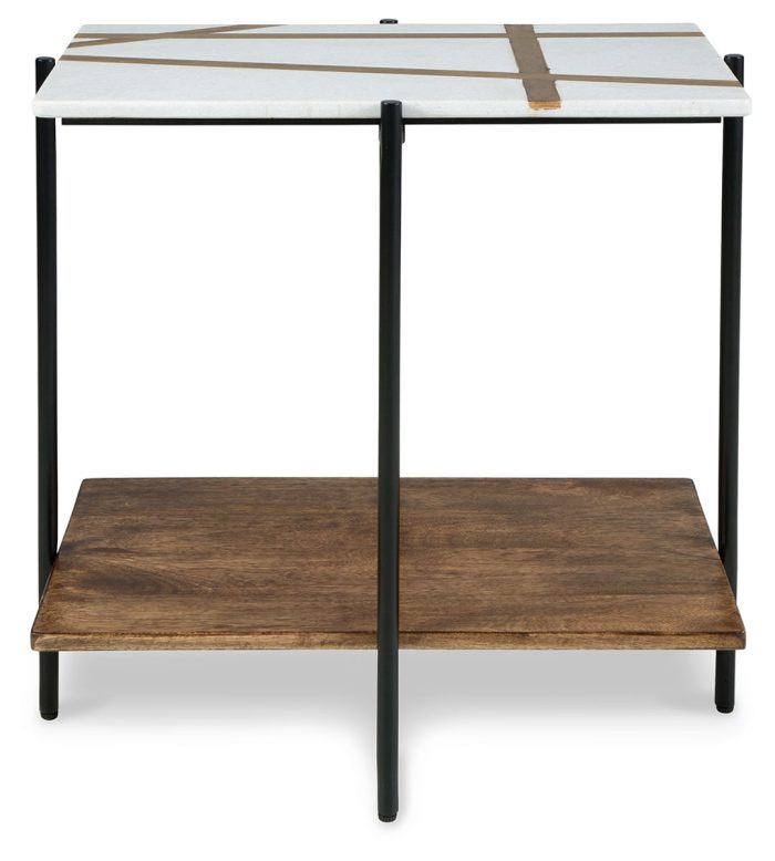 Braxmore - White / Light Brown - Accent Table - Image 3