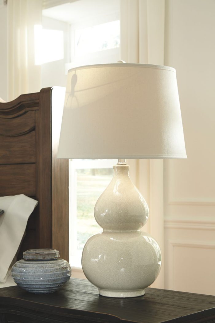 Saffi - Cream - Ceramic Table Lamp - Image 3