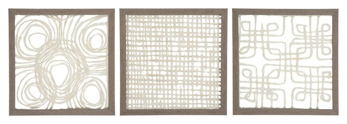 Odella - Cream / Taupe - Wall Decor Set (Set of 3)