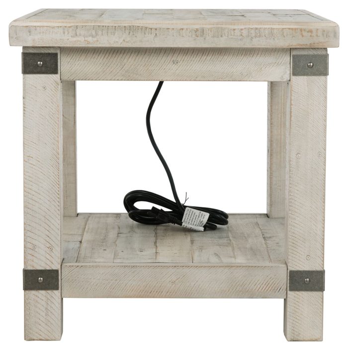 Carynhurst - White Wash Gray - Rectangular End Table - Image 2