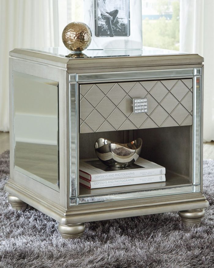 Chevanna - Platinum - Rectangular End Table - Image 4