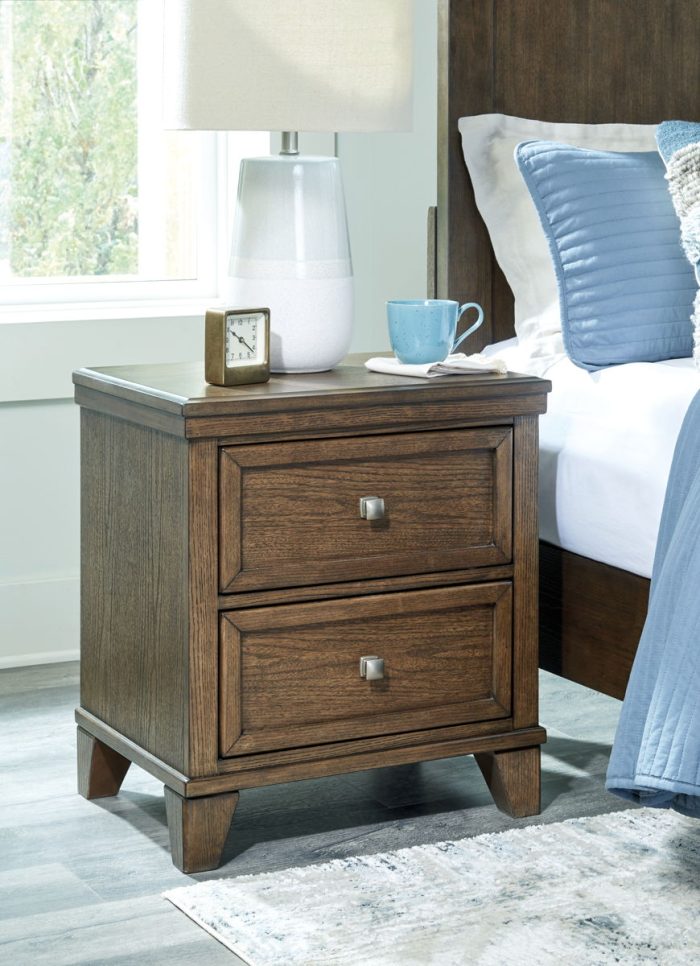 Shawbeck - Medium Brown - Two Drawer Night Stand - Image 2