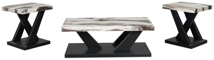 Cendill - Dark Brown / White / Black - Occasional Table Set (Set of 3) - Image 4