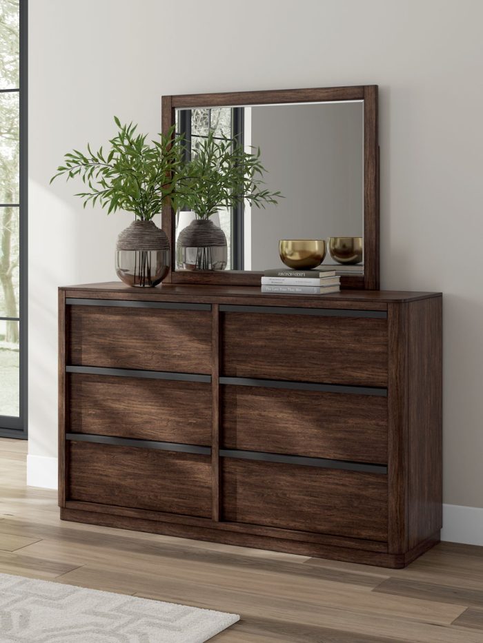 Dilenno - Dark Brown - Dresser And Mirror - Image 3
