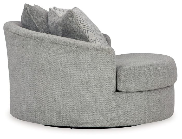 Casselbury - Cement - Oversized Swivel Accent Chair - Image 2