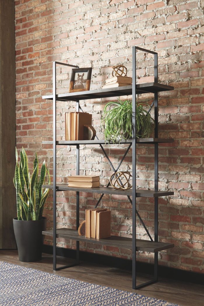 Gilesgrove - Black / Gray - Bookcase - Image 4