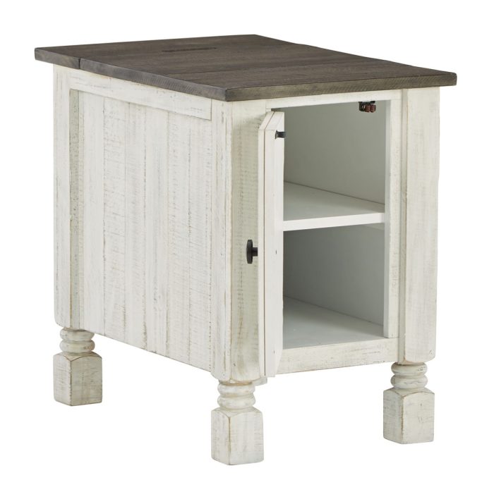 Havalance - White / Gray - Chair Side End Table - Image 3