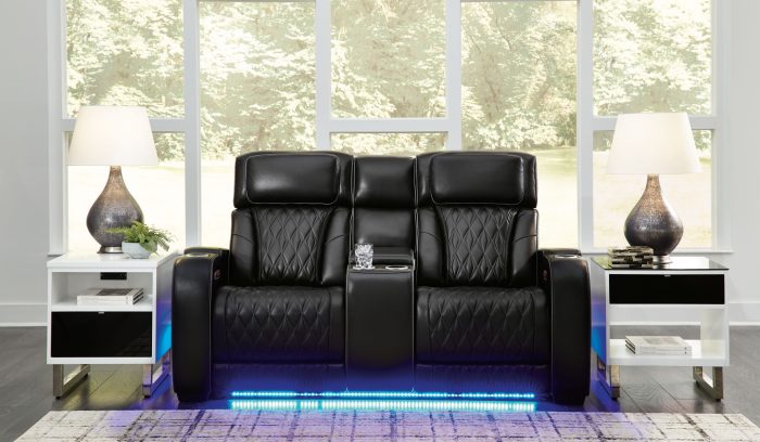 Boyington - Power Reclining Loveseat With Console/Adj Hdrst - Image 3