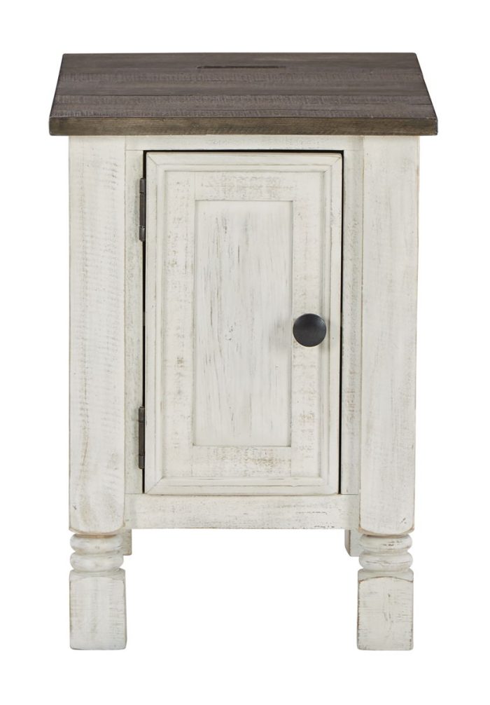Havalance - White / Gray - Chair Side End Table - Image 2