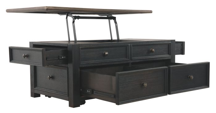 Tyler Creek - Grayish Brown / Black - Lift Top Cocktail Table - Image 3