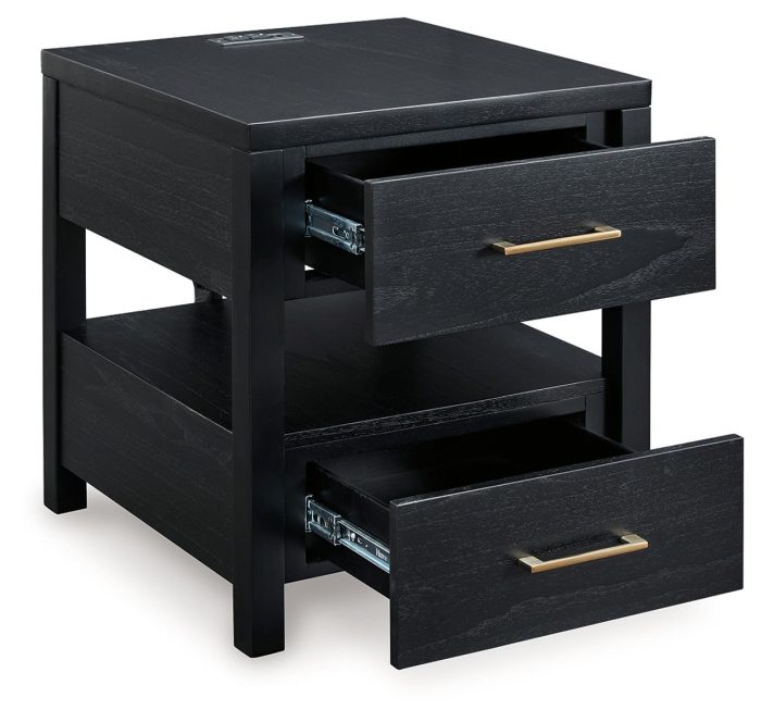 Winbardi - Black - Rectangular End Table - Image 2