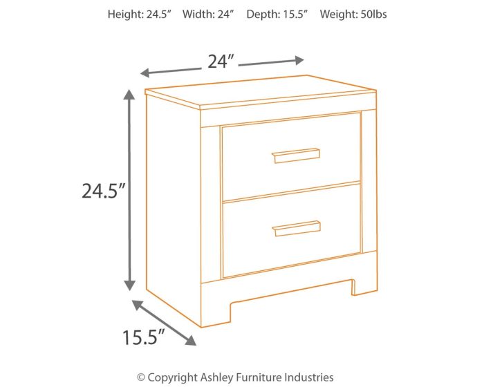 Culverbach - Gray - Two Drawer Night Stand - Image 2