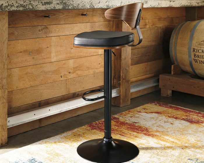 Bellatier - Brown / Black - Tall UPH Swivel Barstool - Image 3