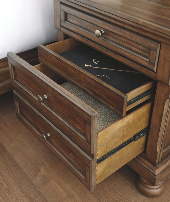 Flynnter - Medium Brown - Two Drawer Night Stand - Image 2