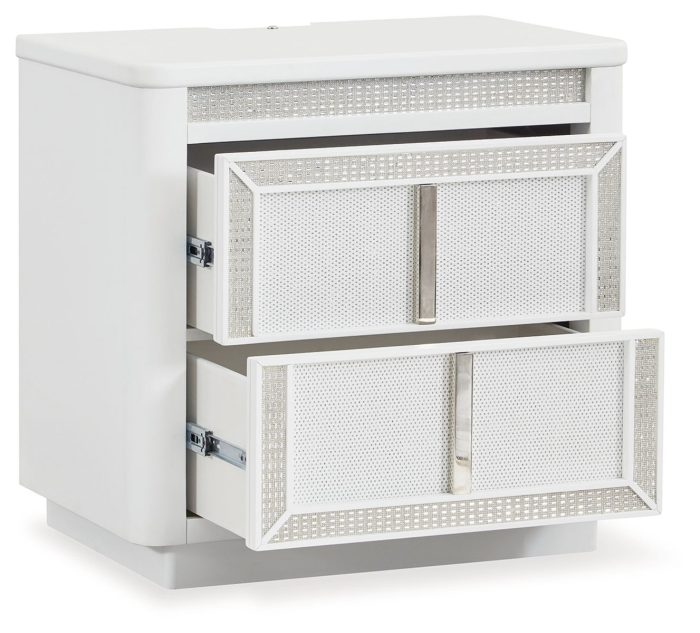 Chalanna - White - Two Drawer Night Stand - Image 3