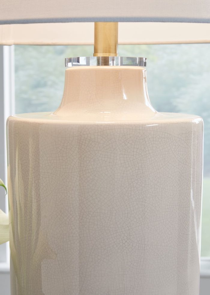 Cylener - Off White - Ceramic Table Lamp - Image 3